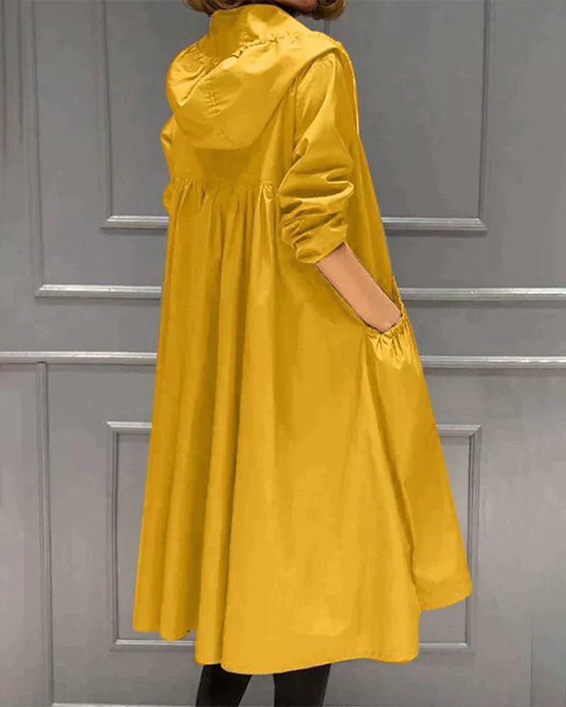 Millie Long Raincoat for Women – Elegant Waterproof Jacket with Lightweight and Breathable Design