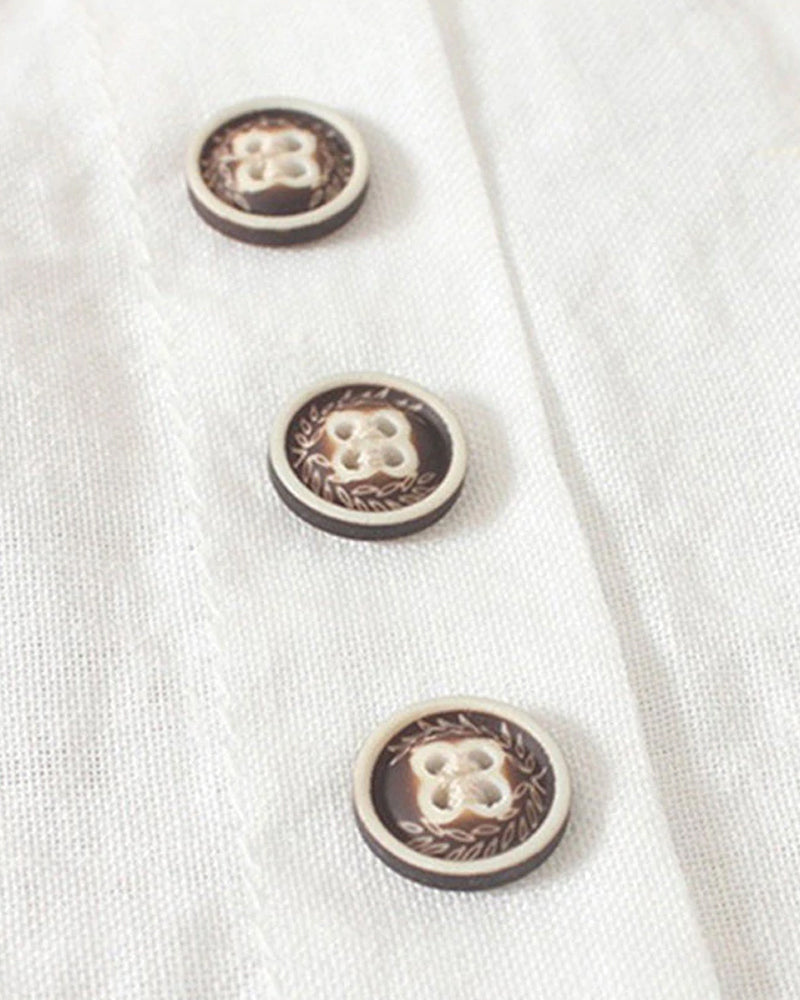 Lena Blouse Femme – Lightweight Linen Blouse with Buttoning & Natural Look