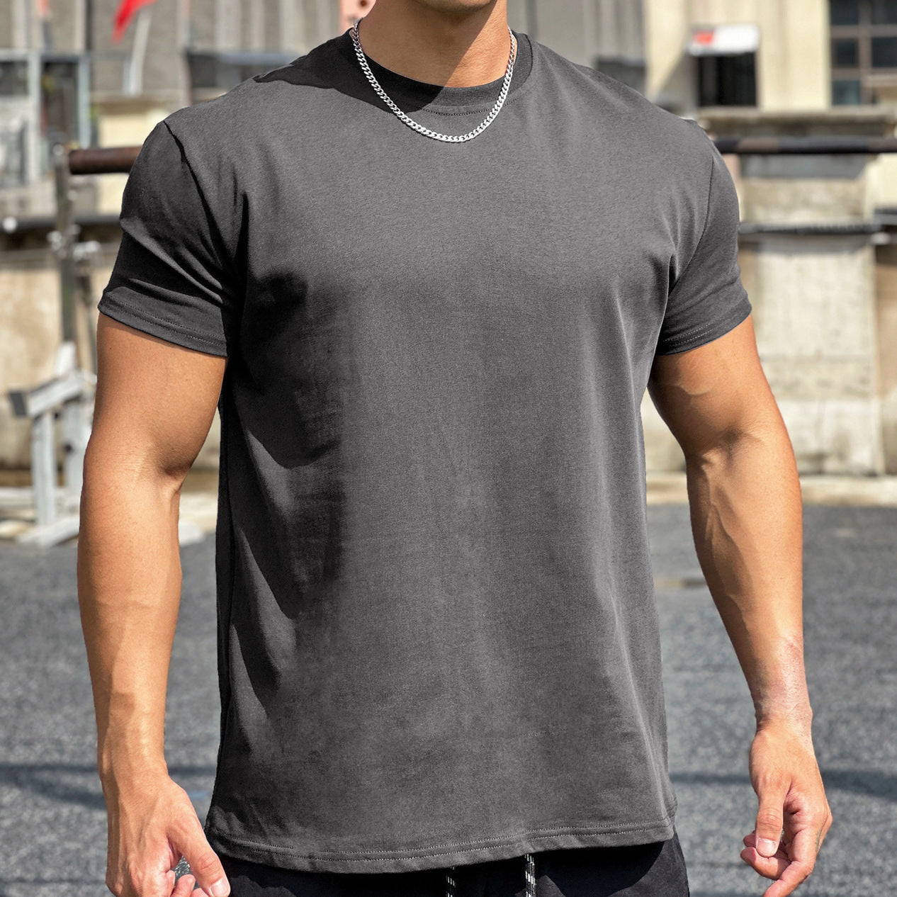 Liam Sport T-Shirt Men – Loose Cotton Short Sleeve T-Shirt with Breathable Design