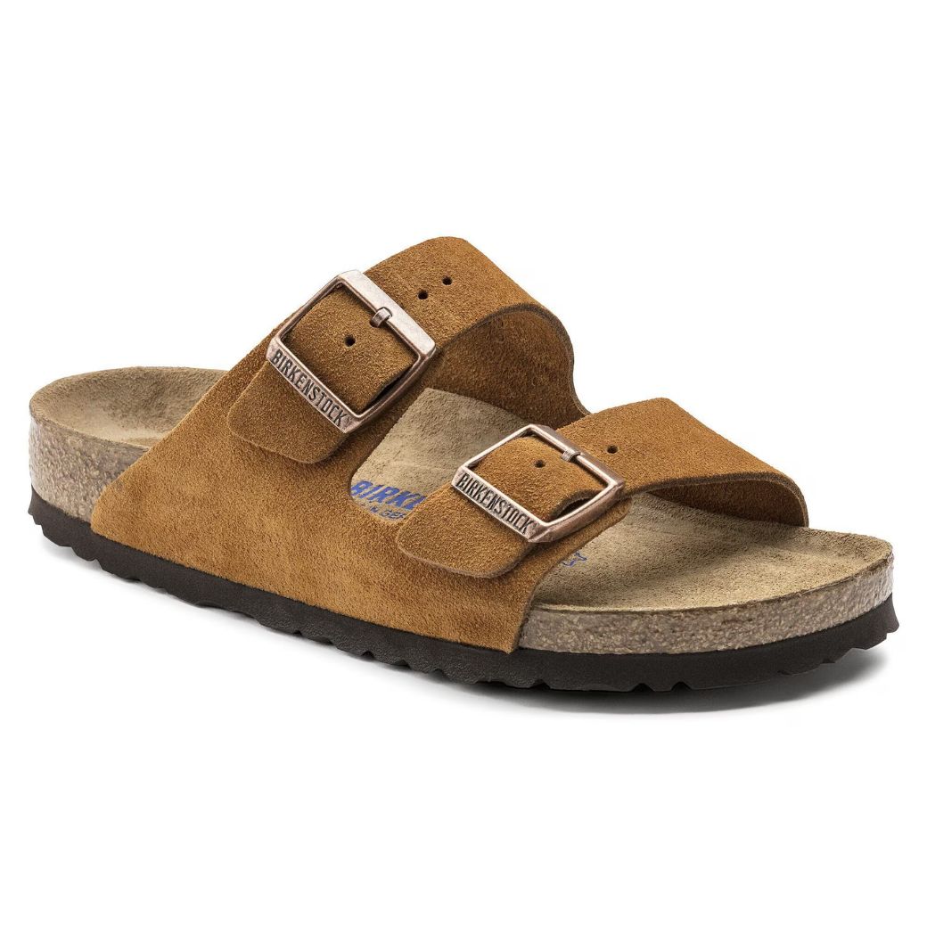 Arizona Soft Footbed Suede Leather Sandaler | Dämpad Komfort för Vardag