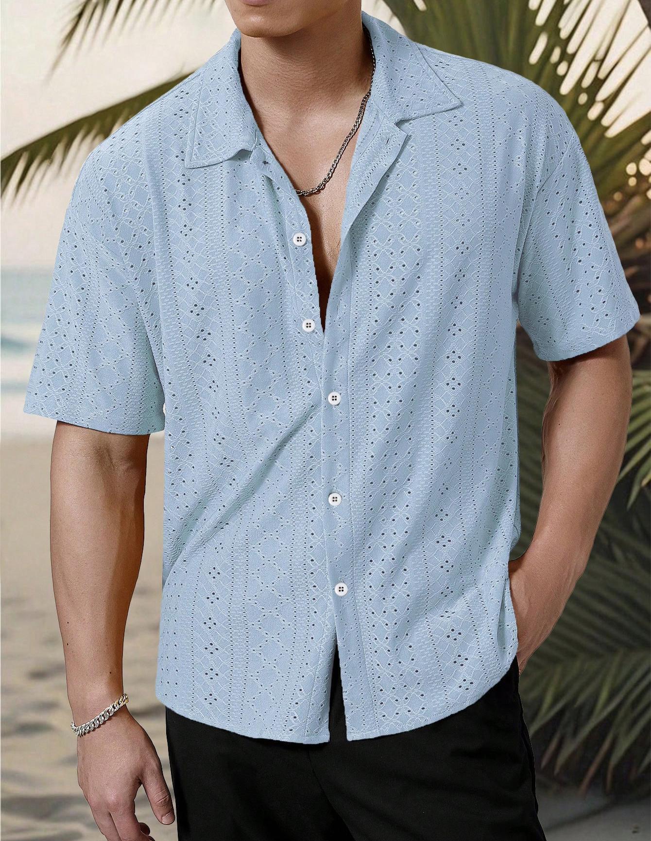 Marjhun Men's Shirt – Elegant & Comfortable Textured Button-Down Shirt for a Casual Look