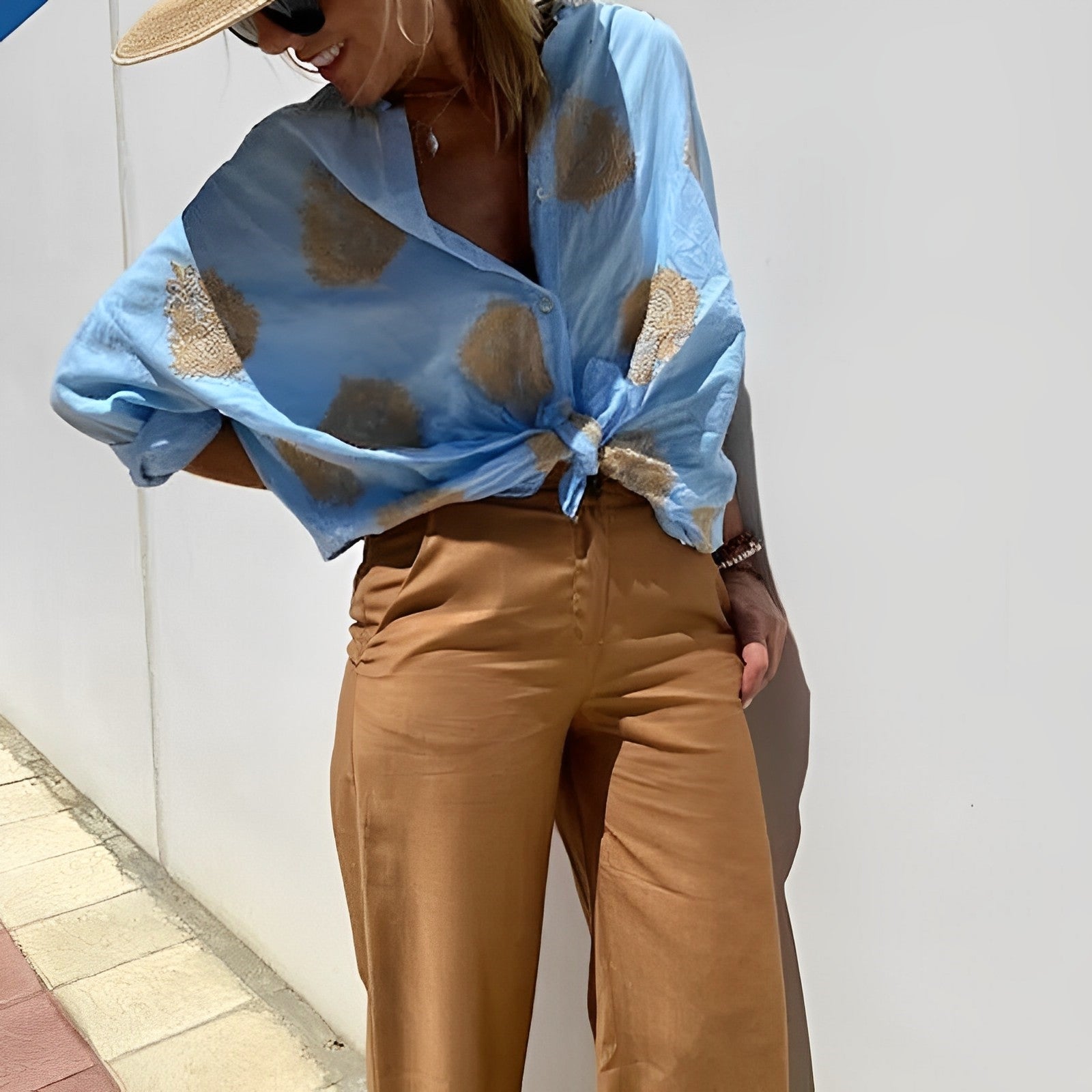 Bohemisk Blus Dam Agnes – Lätt Sommartopp med Avslappnad Passform och Feminin Boho-stil