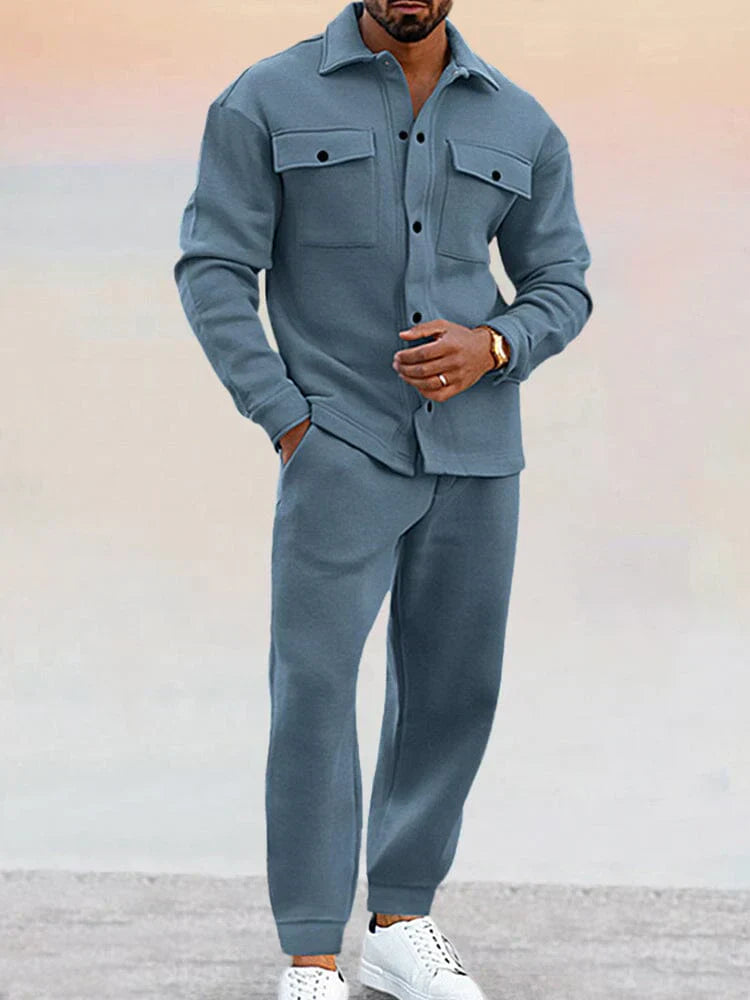 James Classic Men's Suit Set – Fitted Blazer & Matching Pants for Business or Formal Events