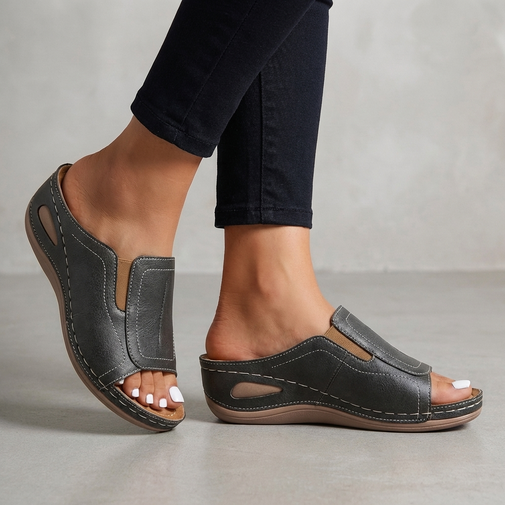 Alva dam sandaler – enkel slip-on-design för vardagsbruk