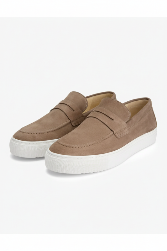 Bruine Goosecraft Suède Loafers