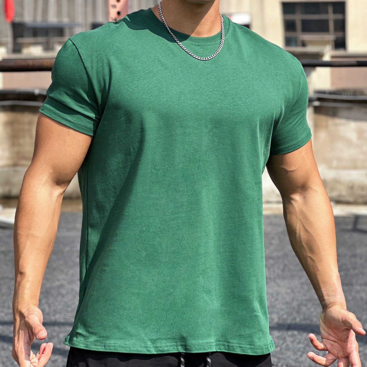 Liam Sport T-Shirt Men – Loose Cotton Short Sleeve T-Shirt with Breathable Design