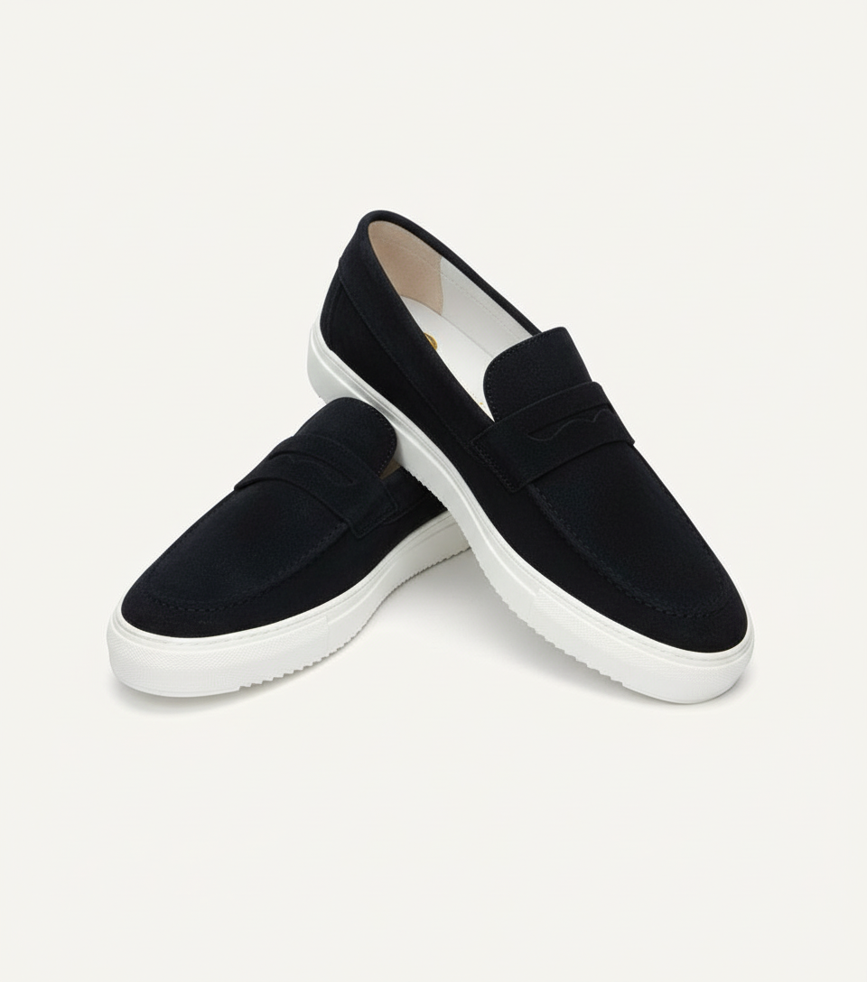 Donkerblauwe Goosecraft Loafers Paar