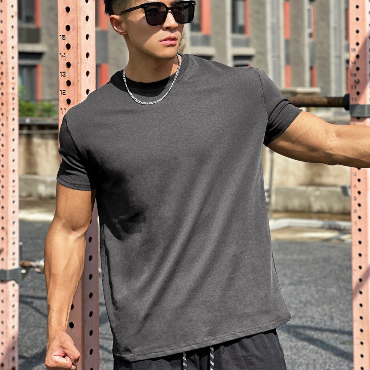 Liam Sport T-Shirt Men – Loose Cotton Short Sleeve T-Shirt with Breathable Design