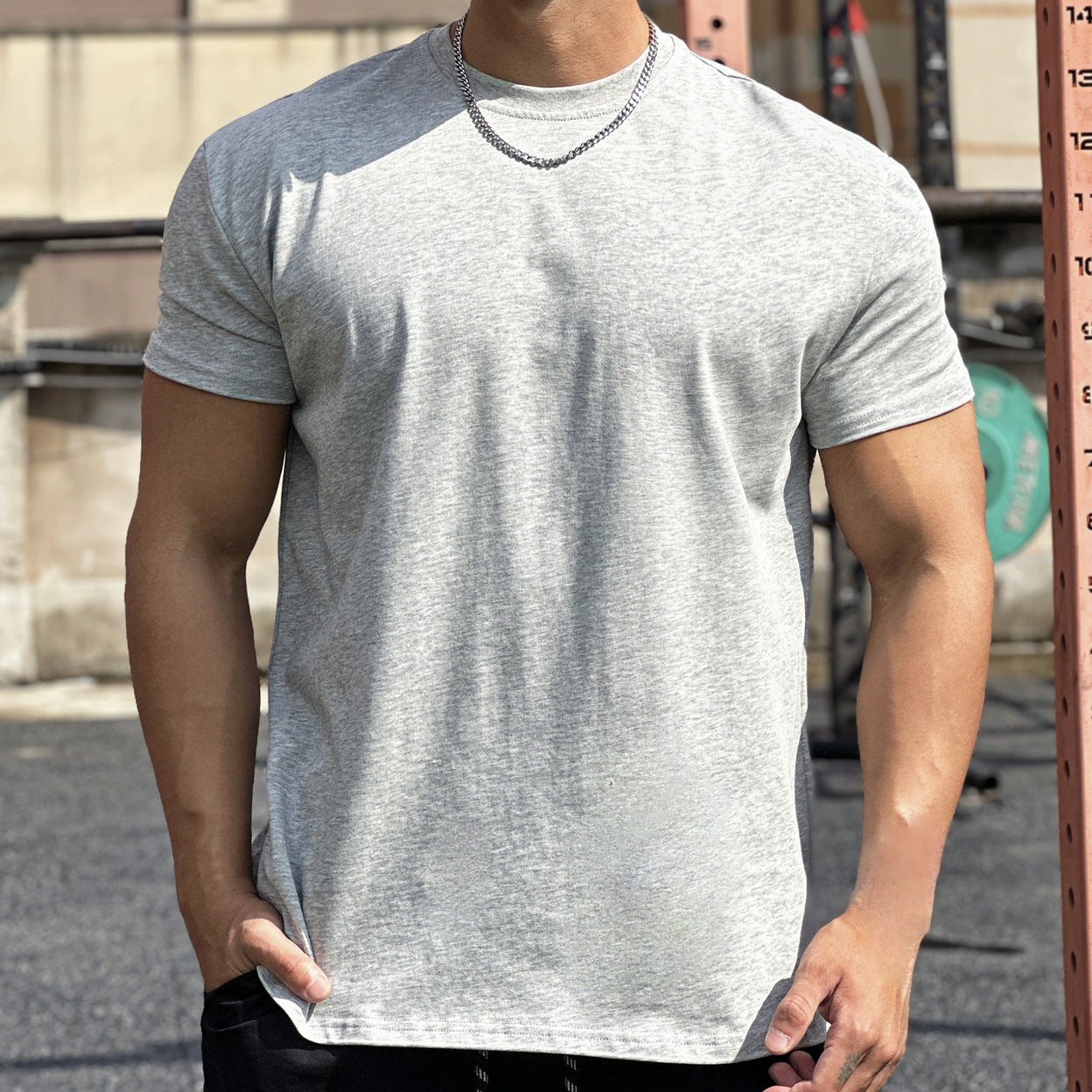 Liam Sport T-Shirt Men – Loose Cotton Short Sleeve T-Shirt with Breathable Design