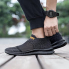 Lenaro sneakers herr – snörfri instegskonstruktion i grå