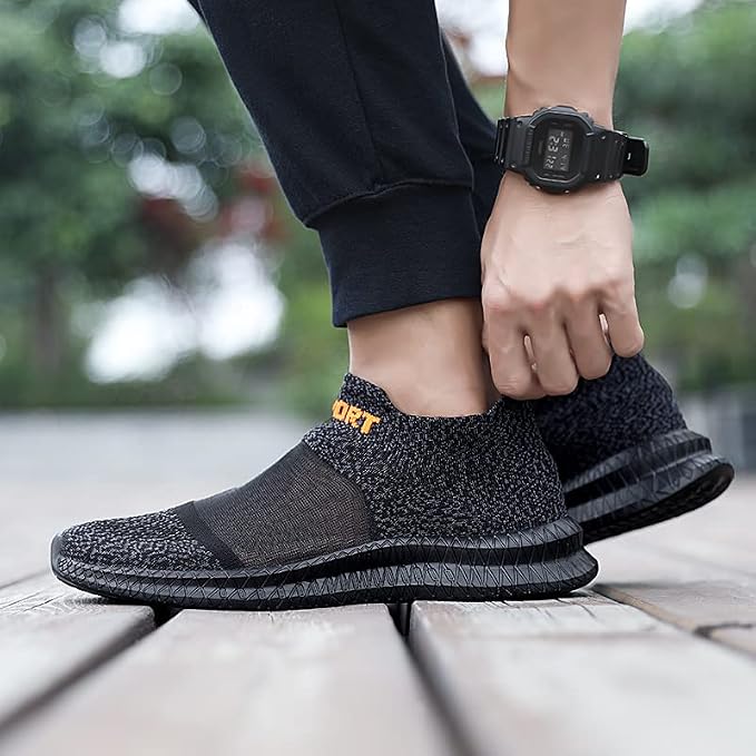 Lenaro sneakers herr – snörfri instegskonstruktion i grå