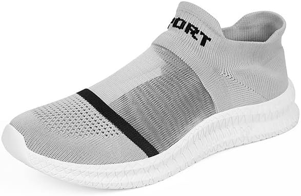 Lenaro stickade sneakers herr grå – sportig och modern stil