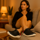 Ovanifrånvy av Solveig ortopediska skor med ergonomisk fotbädd