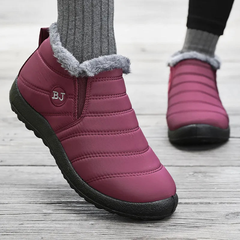 Vera dam vinterboots svart – sidovy med halkfri sula