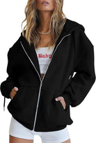 Röd oversized hoodie för dam med stor huva