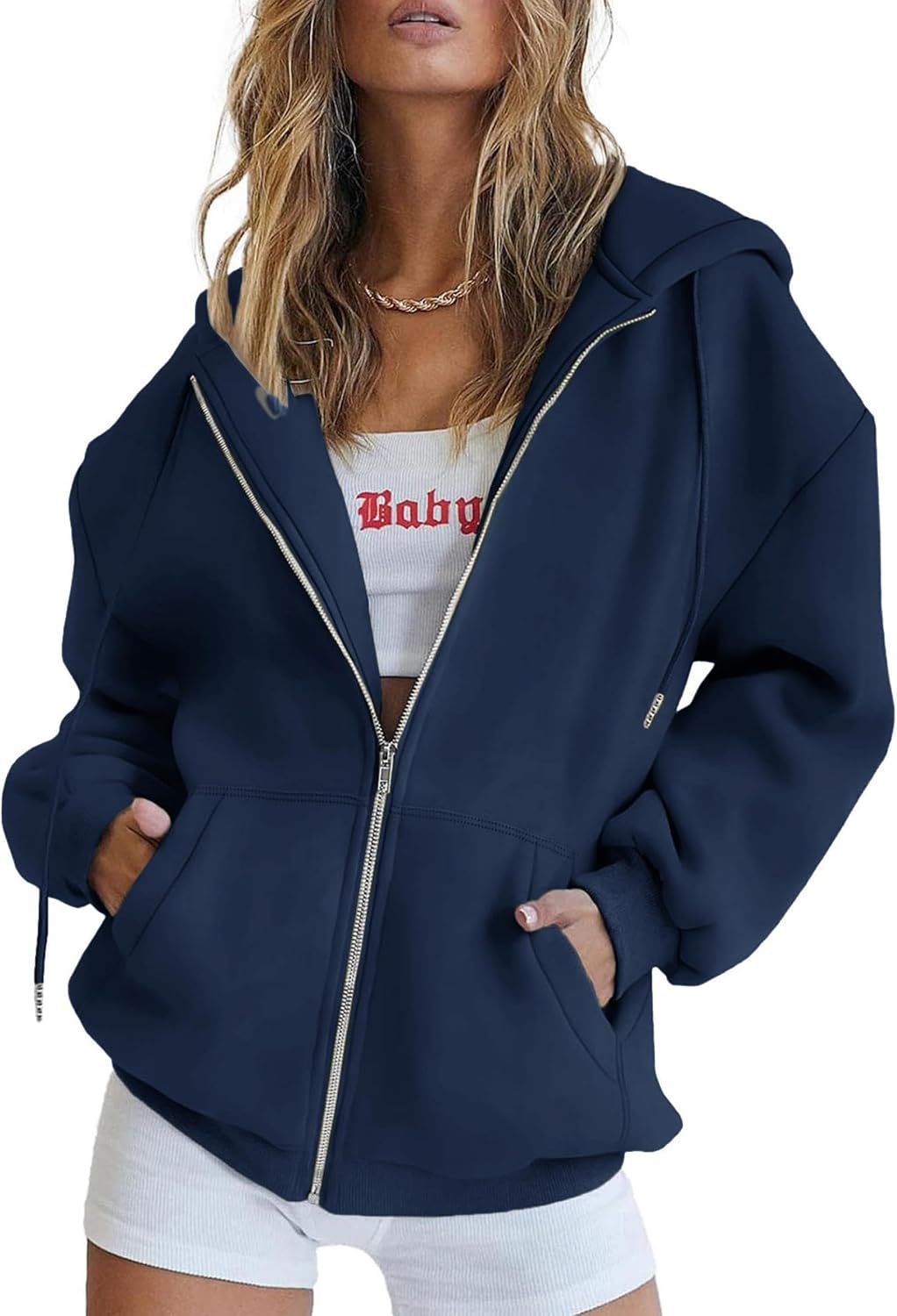 Mörkgrå dam oversized hoodie i avslappnad oversize-silhuett